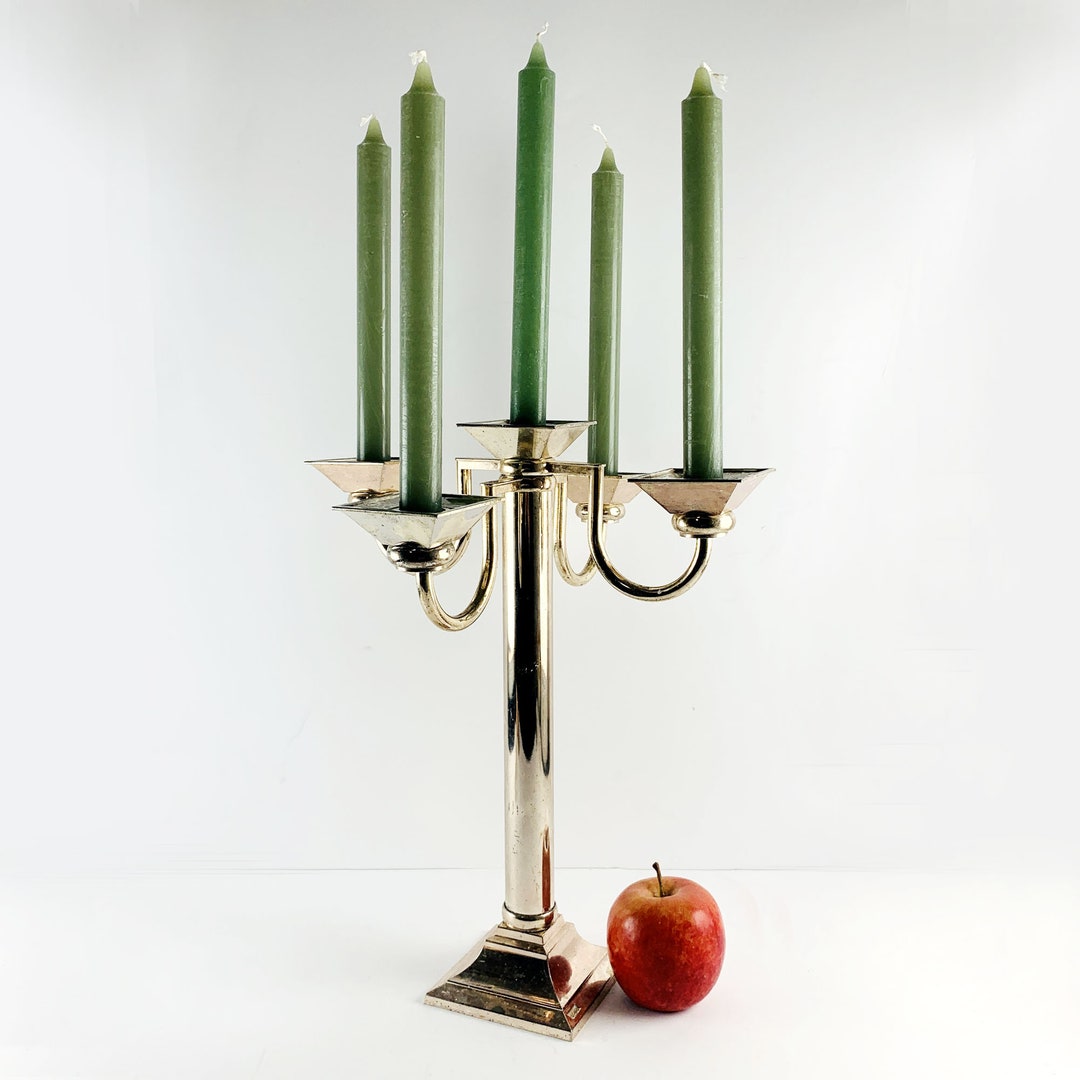 Vintage 5armed Candle Holder Art Deco Design by Henri Fink Etsy