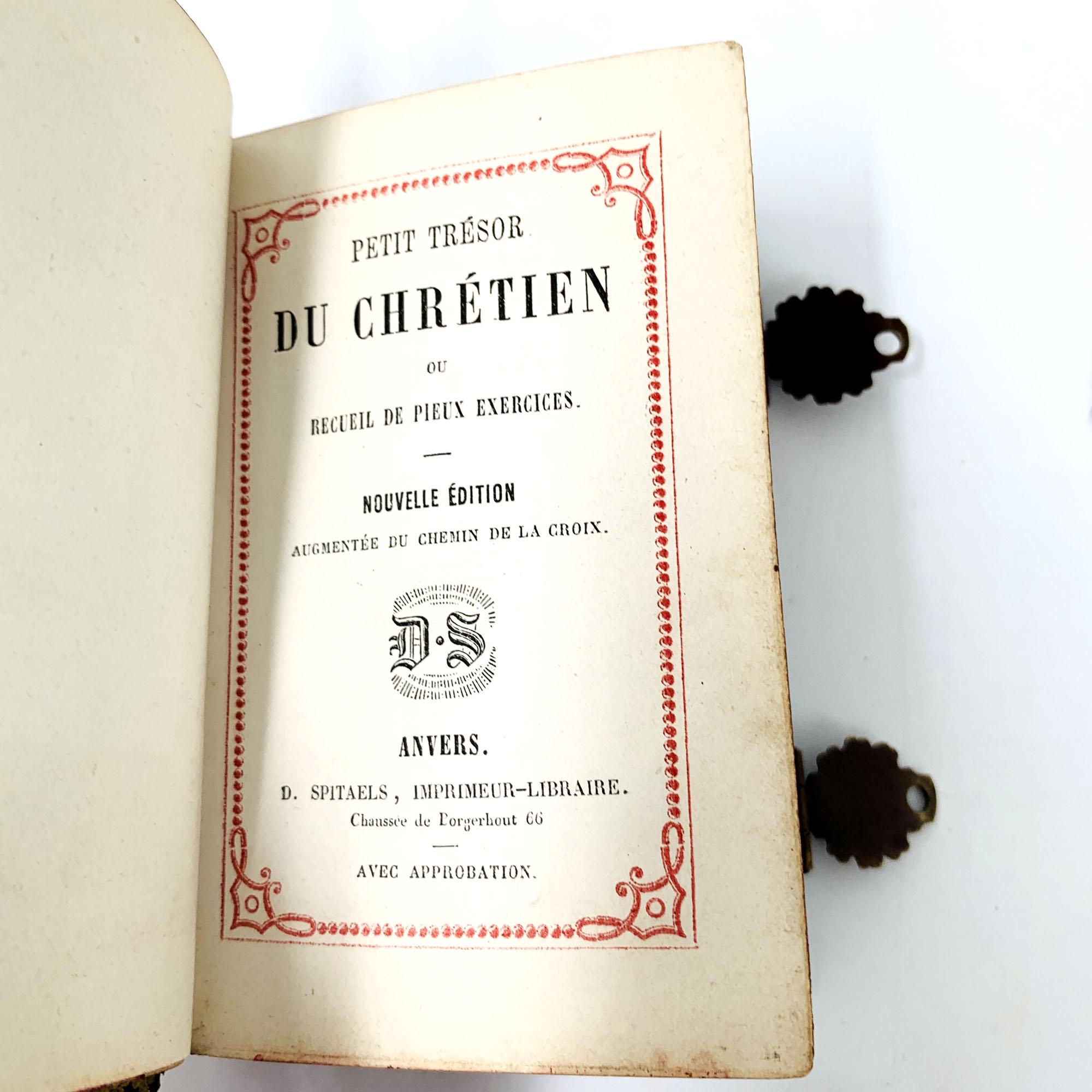 Yahoo!オークション 祈祷書 アンティーク 1874年 ベルギー フランス語