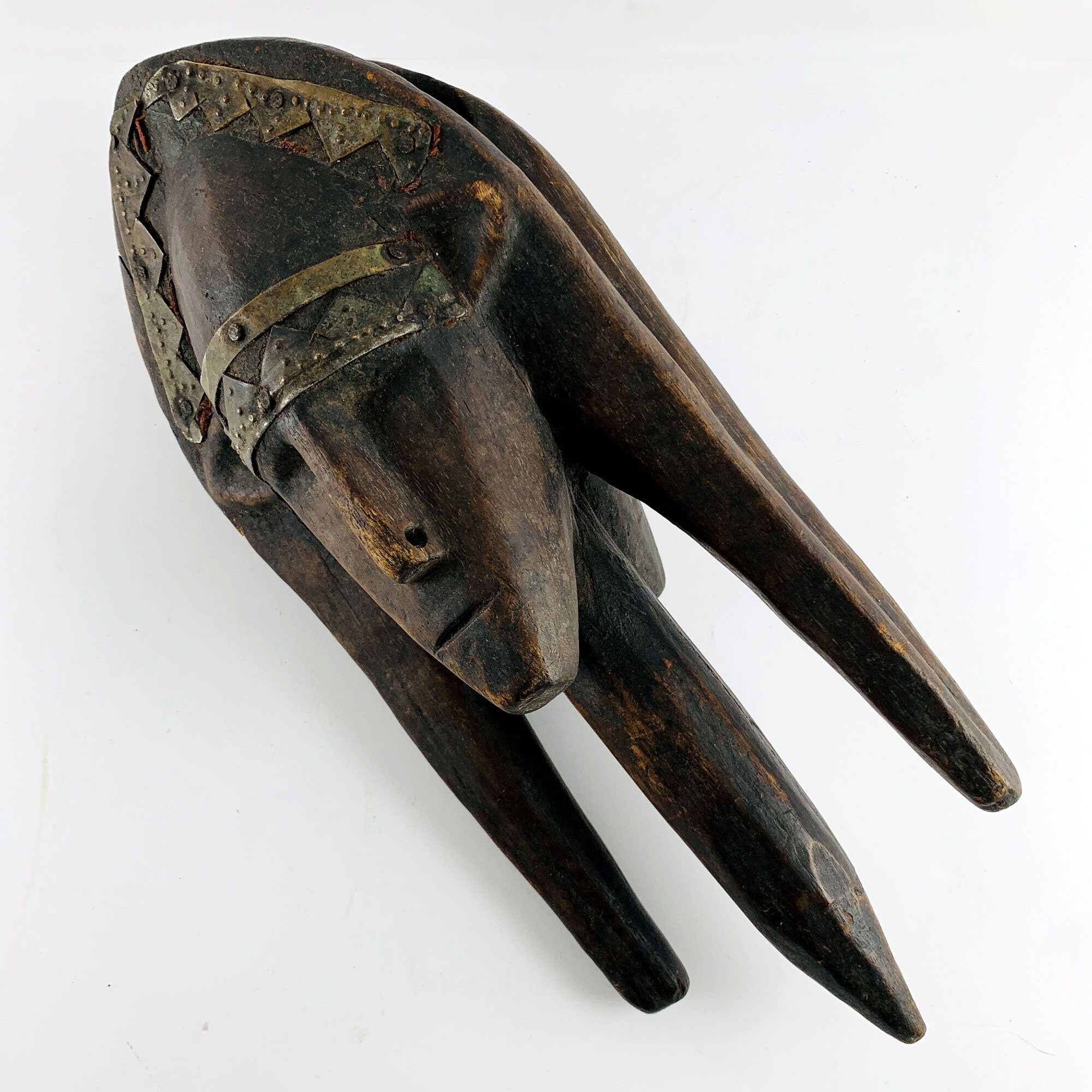 African Tribal Hand Carved Double Faced Passport Mask Sculpture, Bambara African Tribal Art, Ethnic Group Mali, African Giftware,