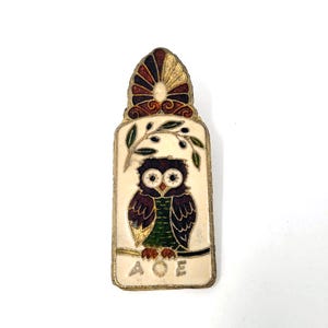 Braçadeira de papel Cloisonne vintage feita na Grécia na década de 1990, braçadeira de papel esmaltada decorativa resistente, clipe para dinheiro, clipe grande, brindes retrô coloridos,