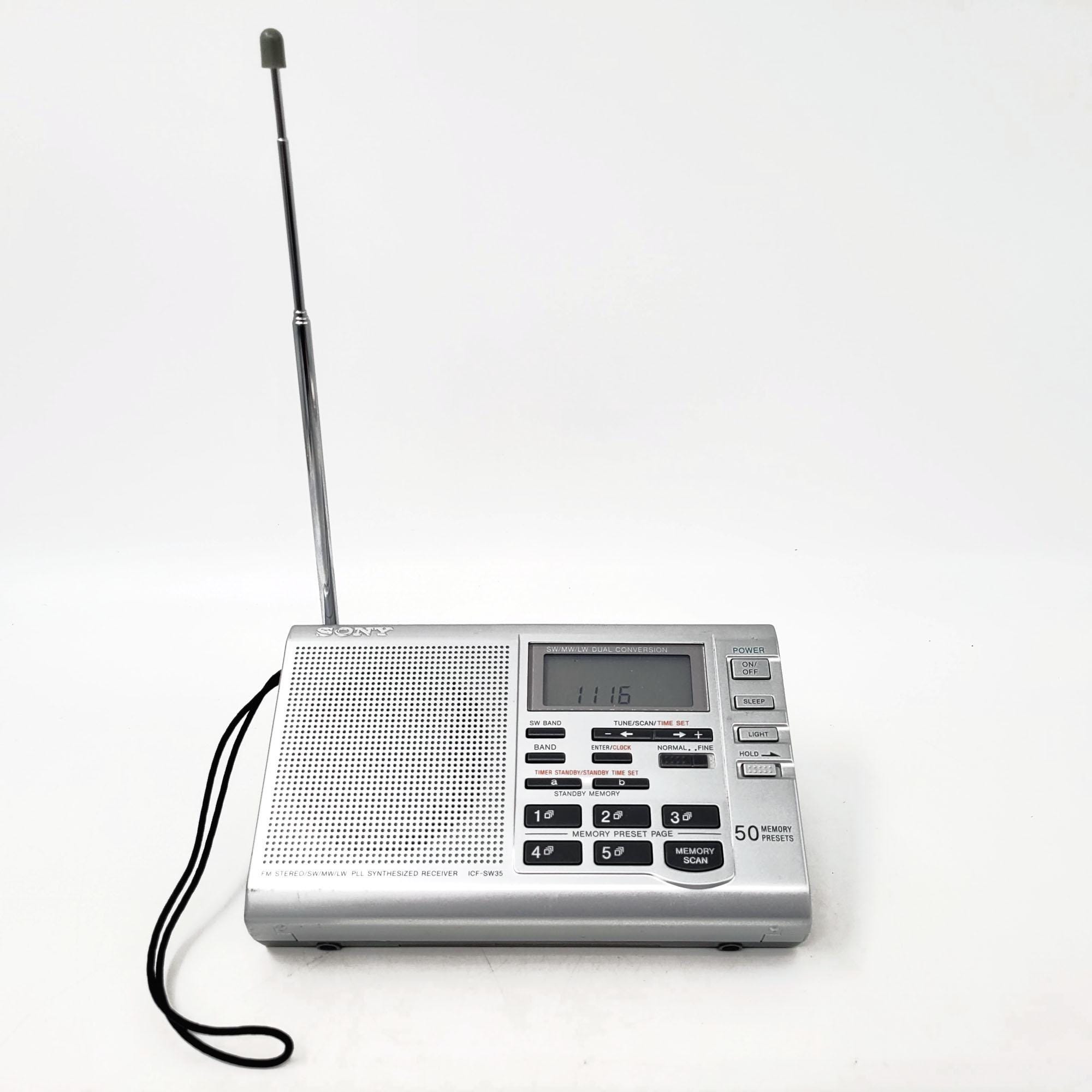 Sony ICF-SW35 PLL Synthesized World Receiver, Portable Fm/sw/mw/lw