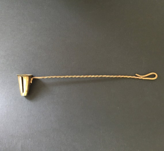 Vintage Copper Candle Snuffer twisted stem 1960's Etsy