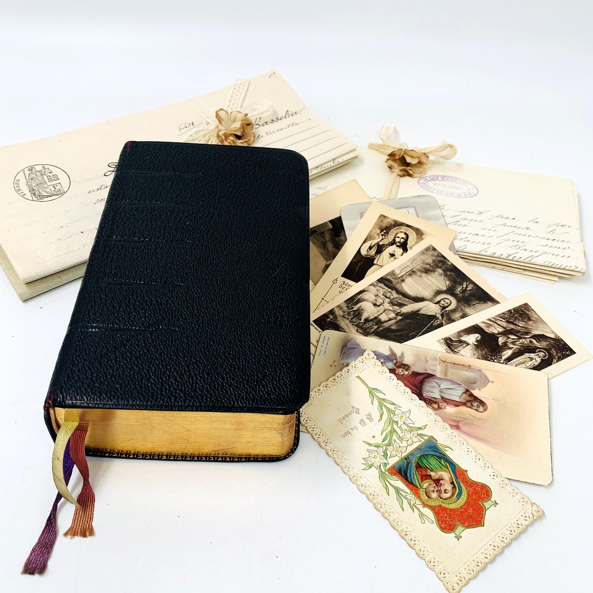1939年ヴィンテージフランスミサ典礼書、フランス語の「Missel 
