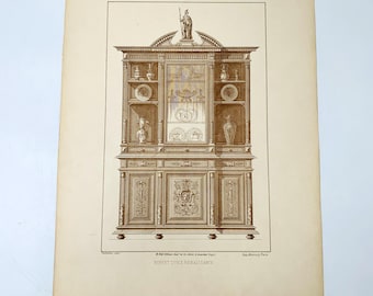 Dibujos de antiguos ebanistas franceses del siglo XIX, diseño detallado de muebles para ebanistas franceses, fabricados en París, Francia.