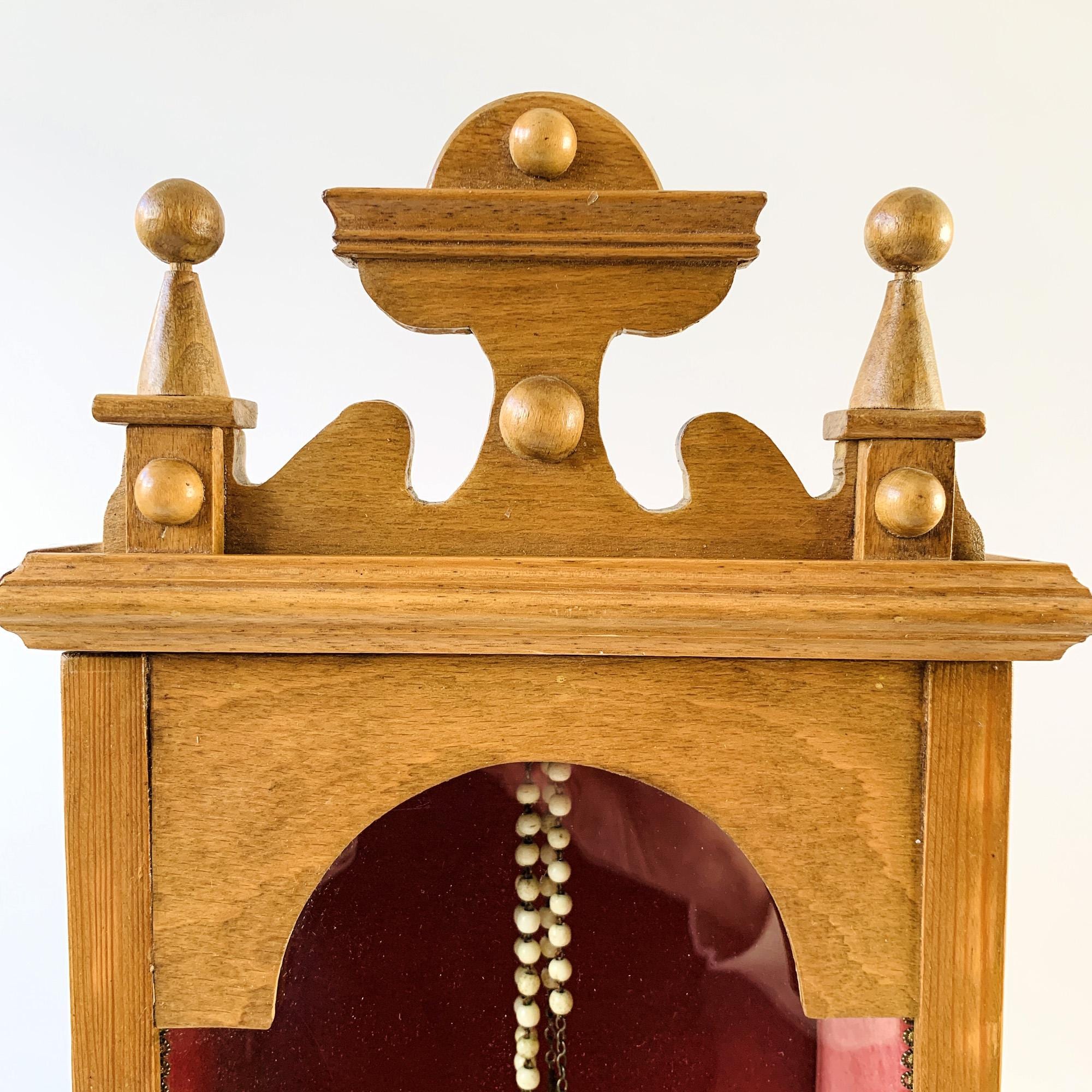 Handmade Wooden Religious Display Cabinet With Chalice and Host on Top ...