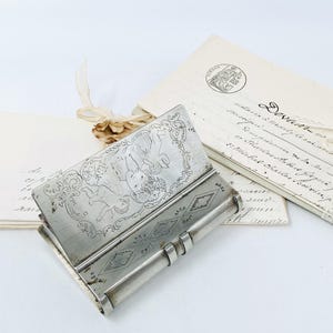 The Labor Church Hymn Book, Antique silver-plated Tobacco or Snuff Box with the inscription. A Commemorative Box from around 1900.