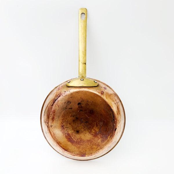 Vintage Judge Inocuivre Round Copper Pan with Long Handle, Quality Copper Pan with durable stainless steel inner layer, Cooking Ware, Pans,