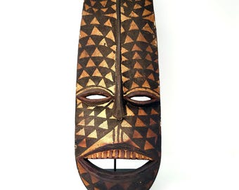 Large Bwa Plank Owl Mask, Bwa Ethnic Group Burkina Faso and Mali, Bwa Ceremonial and Festive Tribal Mask, African Tribal Art, Safari Décor,