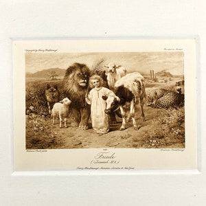 Colección encuadernada antigua, siglo XIX, libro con 37 grabados de pintura 1893-1901, Franz Hanfstaengl, &quot;Imagerie Artistique & Religieuse&quot;,