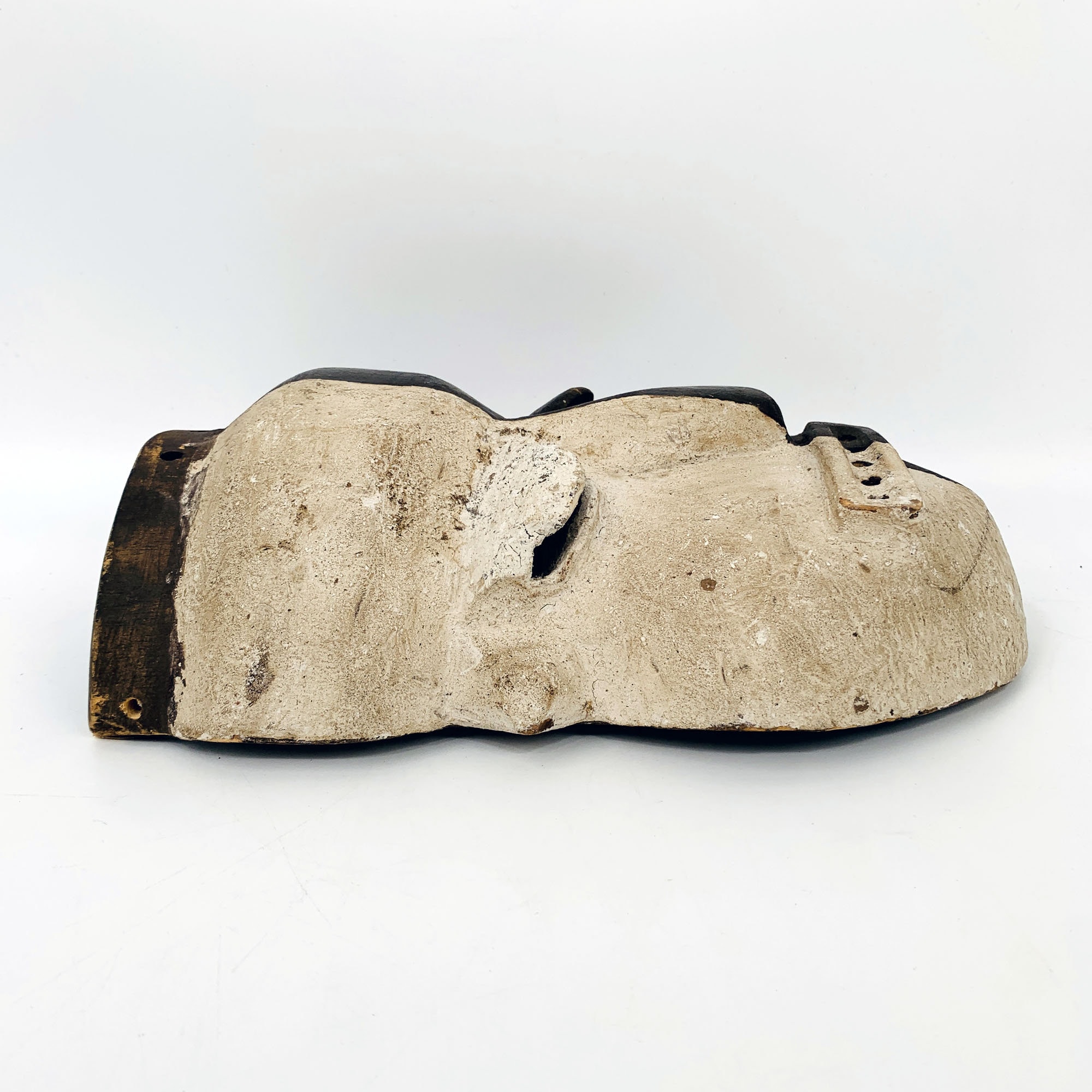 Two-tone Wood Facemask of the Pende Tribe in DR Congo Africa, Deformed ...