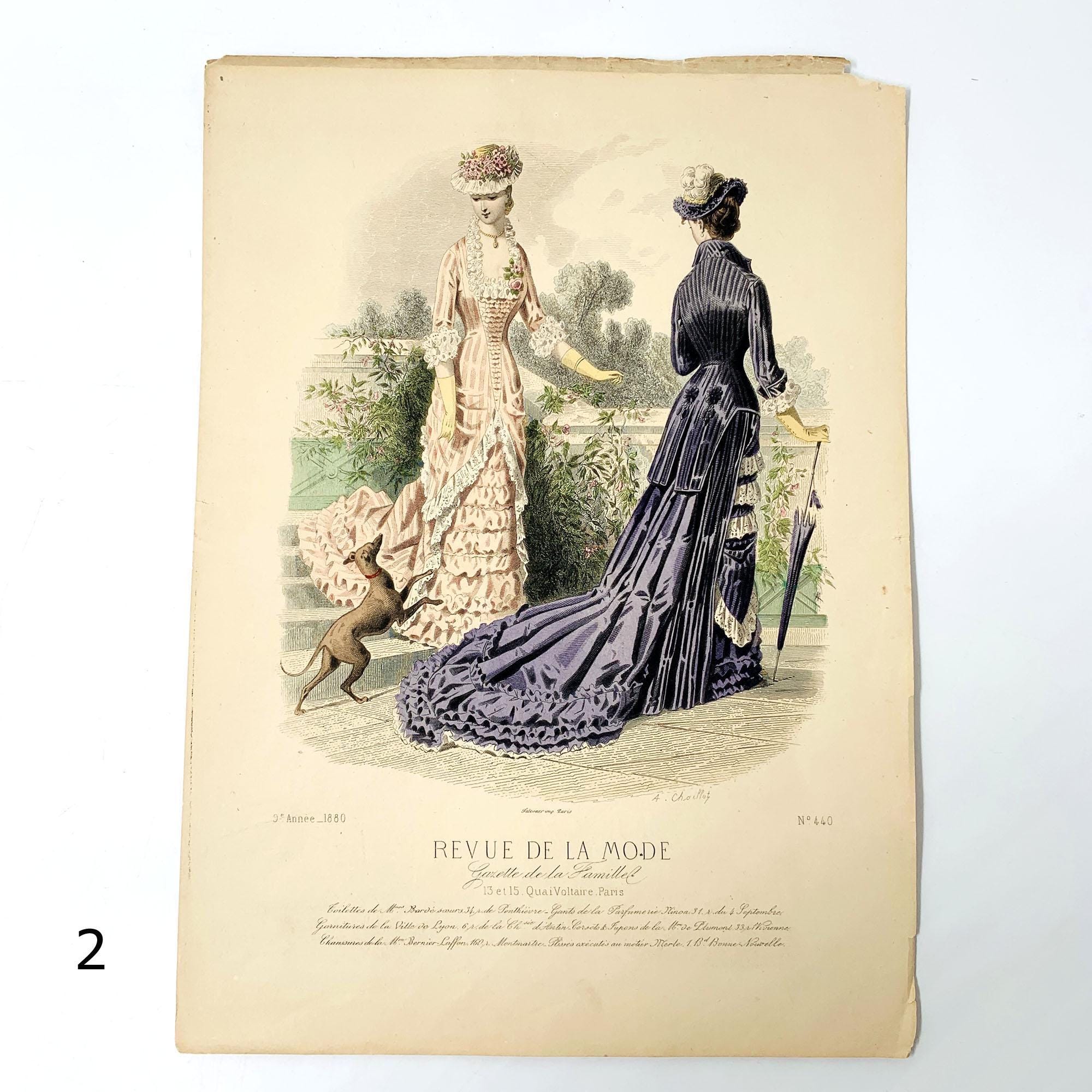 Choisissez parmi 9 gravures de mode françaises anciennes