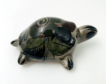 Choose from 5 collectable small vintage Tonala Mexico Figurines, Collectible Mexican Ceramic Pottery Folk Art 1 Turtle and 4 Bird figurines,