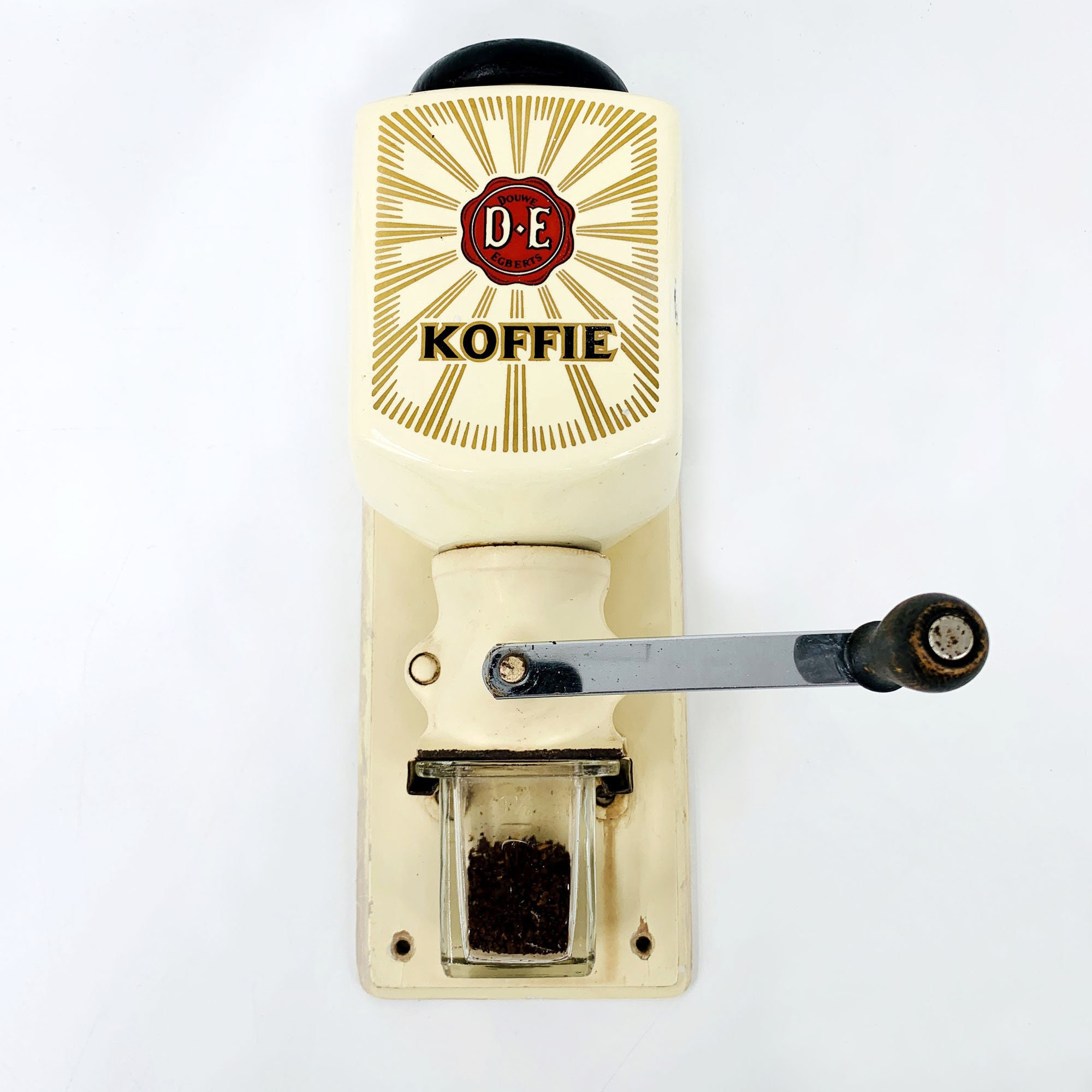 ヴィンテージアンティークコーヒーグラインダー、象徴的なオランダの