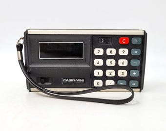 Vintage CASIO-Mini Electronic Calculator CM-602, Made in Japan 1973, Battery powered or use AC Adapter, Collectable Vintage Tech Giftware,