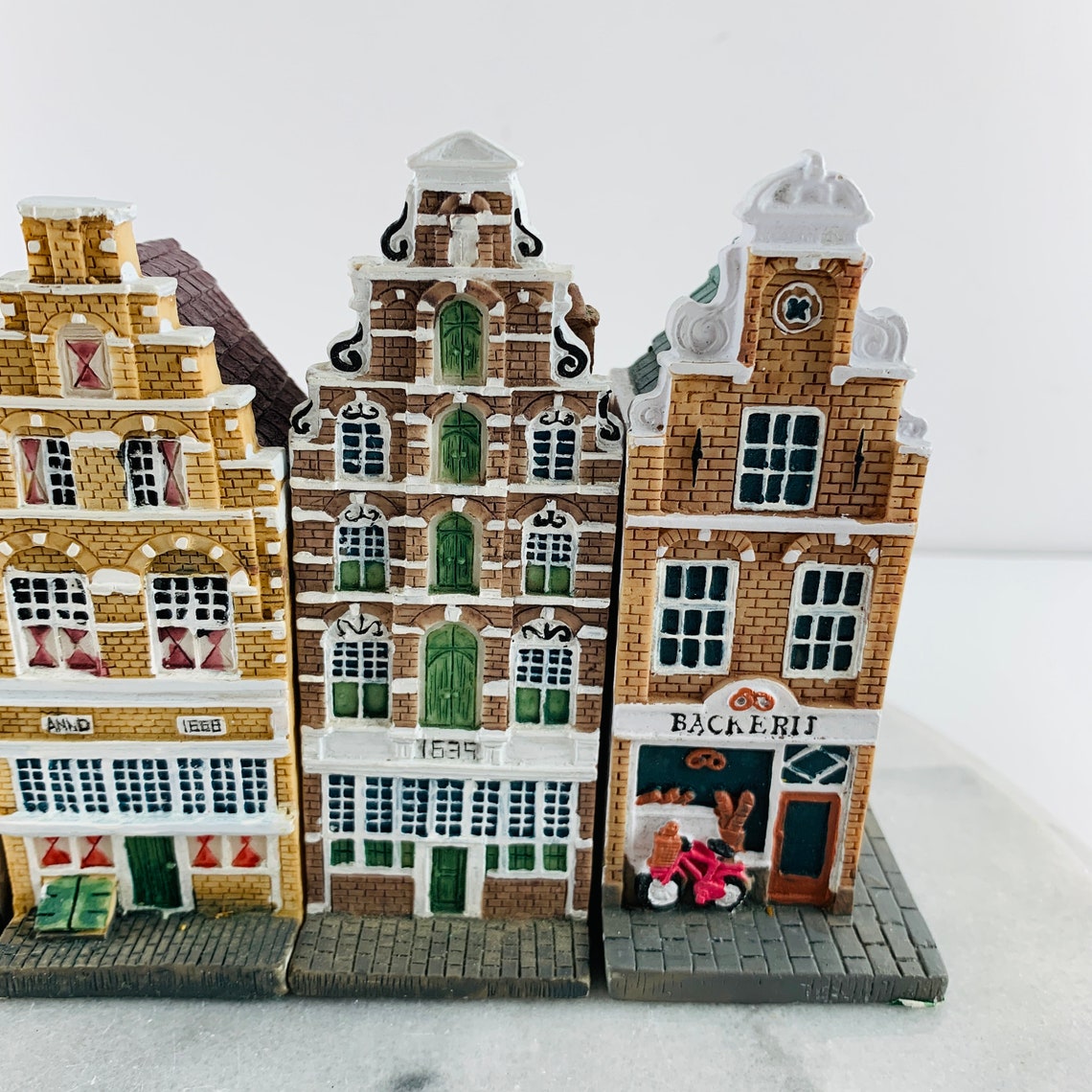 Set of 5 Miniature Amsterdam Canal Houses and Shops 2 Shops - Etsy