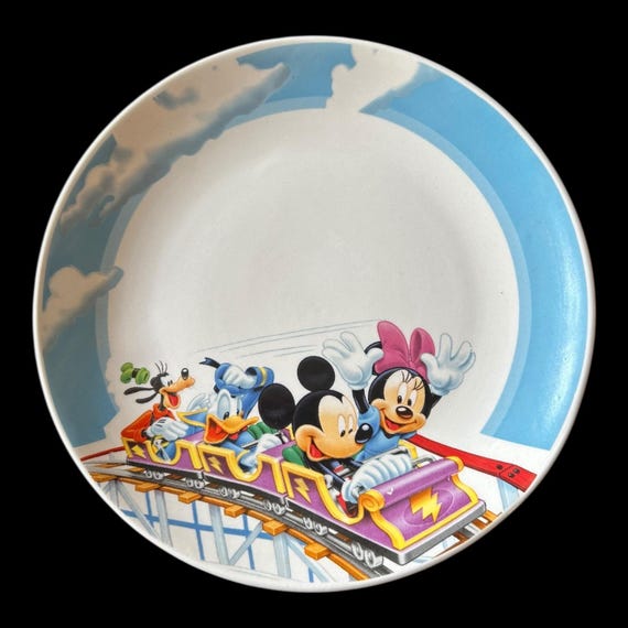 Disney Mickey Minne Donald & Goofy on Roller Coaster Ride Gibson