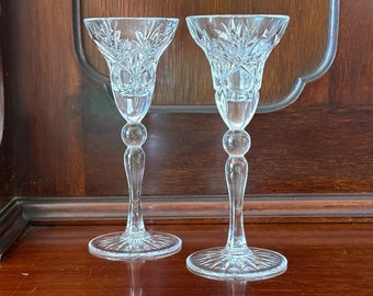 Vintage Cristal d’Arques Crystal Candle Holders Set Of 2 Made In France