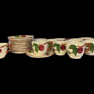 Franciscan Apple (USA Backstamp) flat cup and saucer - several sets available
