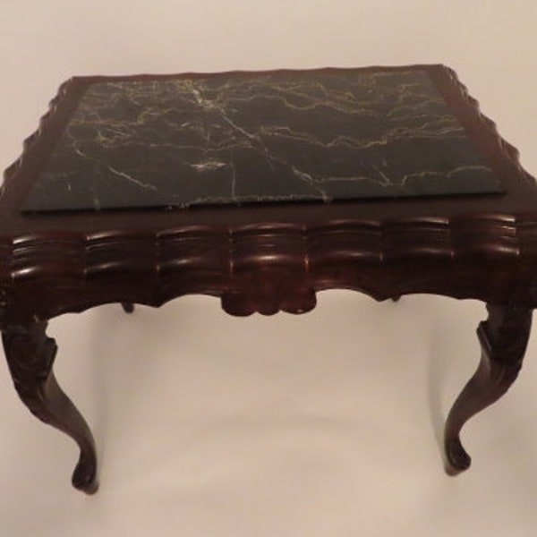 Antique Marble Top Side Table Etsy