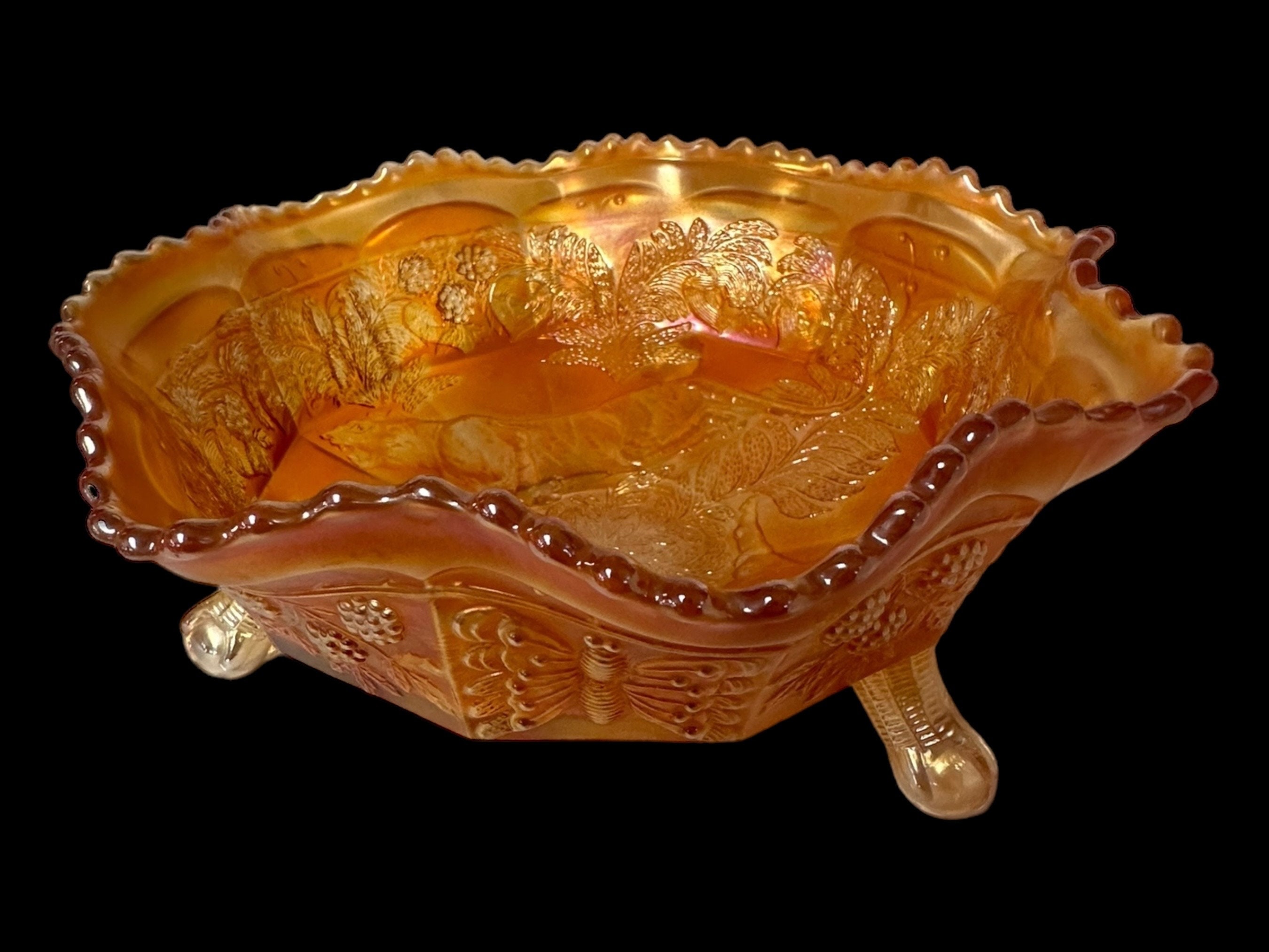 Fenton Butterfly Carnival Glass - Etsy