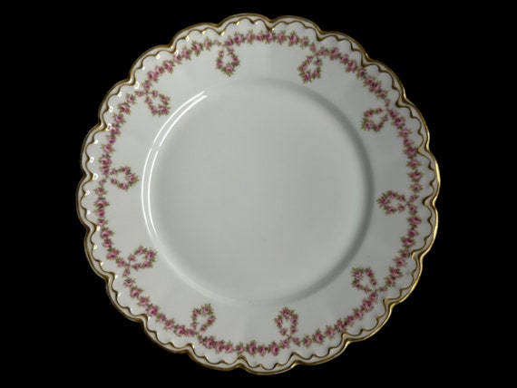Set of 3 Theodore Haviland Limoges Schleiger 319 Gold Drop Rose