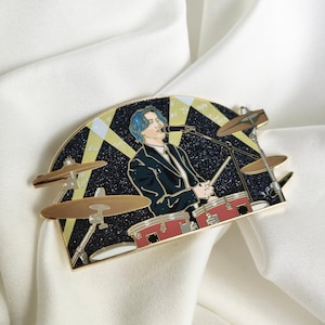 BTS Jungkook JK Drummer enamel pin