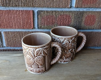 Vintage Coffee Mugs, Made in Japan - Set of 2