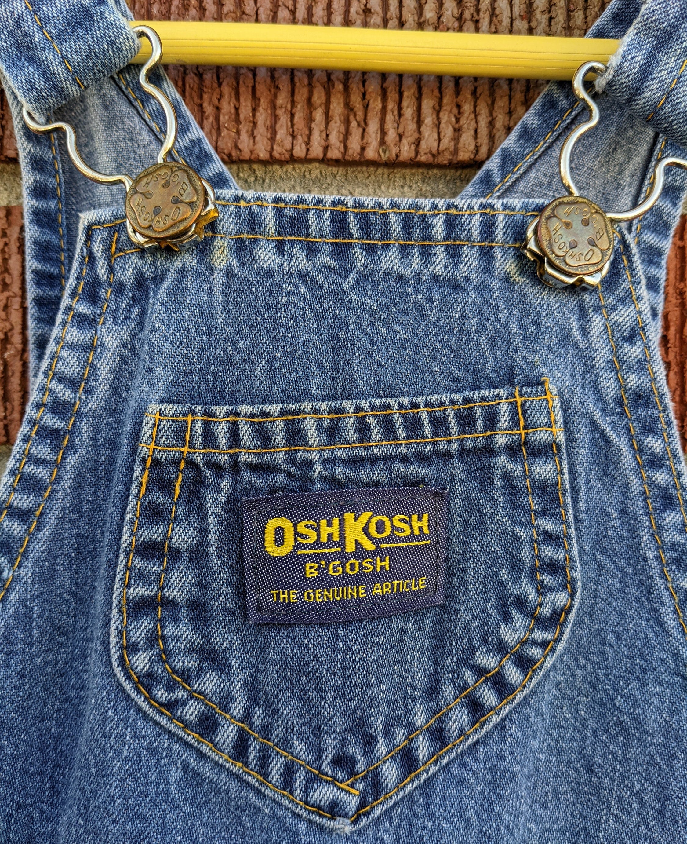 4T Vintage Oshkosh B'gosh Vestbak Genuine Article Denim Overalls