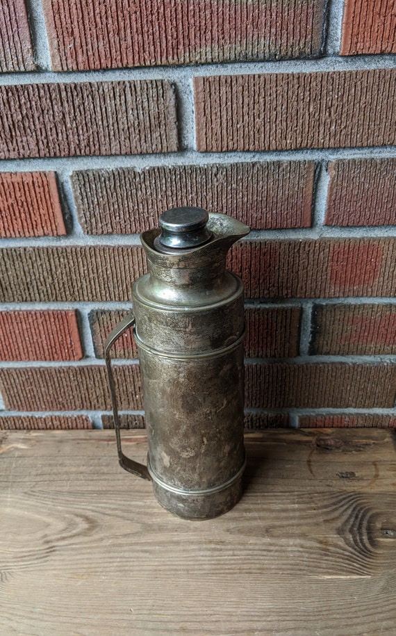 Antique Metal Thermos/canteen, Camping Gear, Collectible, Rustic