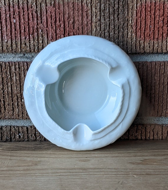 Vintage Rosenthal Germany White Porcelain Ashtray, Classic Design