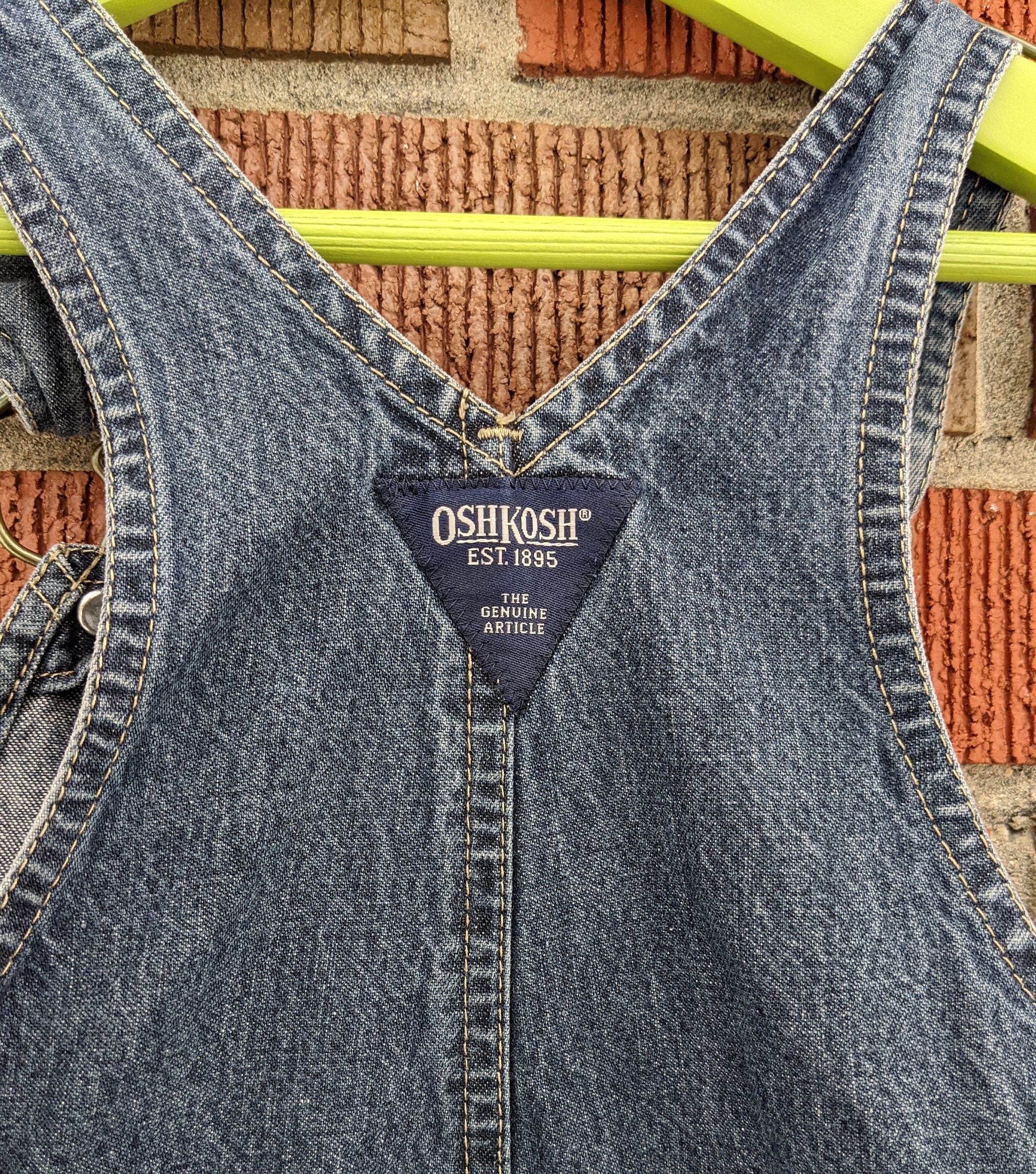 36M Vintage Oshkosh the Genuine Article Denim Overalls, Blue