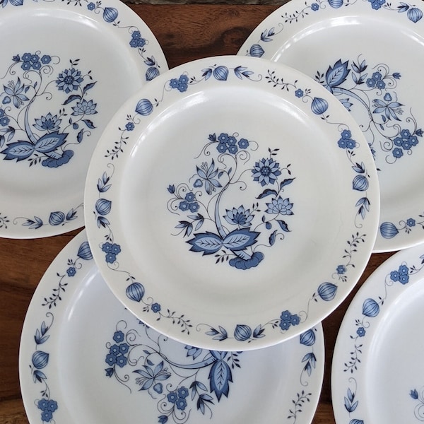 Arcopal Blue Onion Plates Etsy