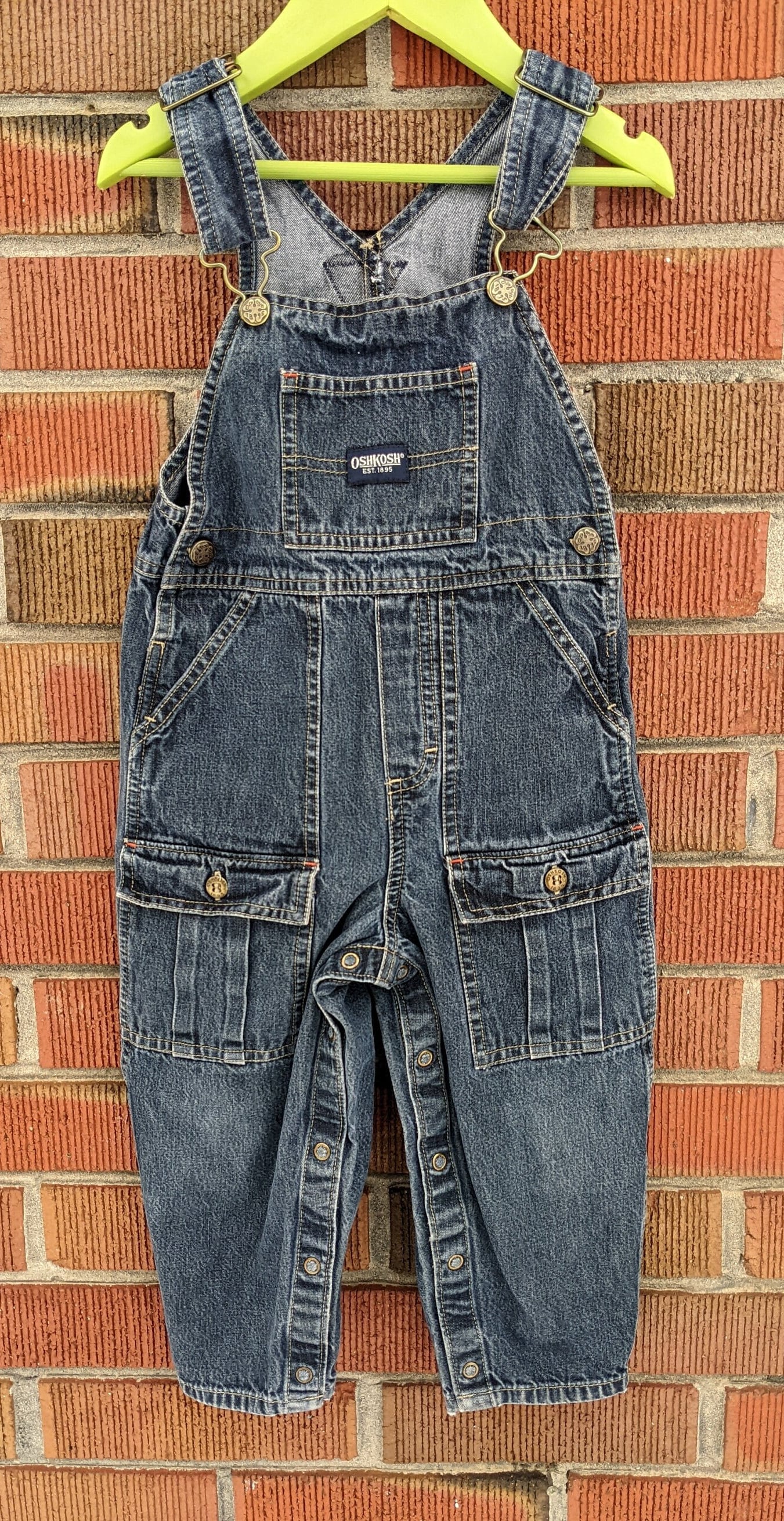 36M Vintage Oshkosh the Genuine Article Denim Overalls, Blue