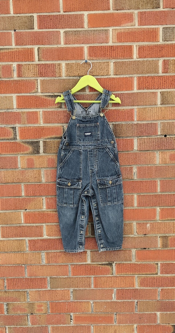【超セール】90s 00sヴィンテージ　OSHKOSH 日本製　綿100% S 36M Vintage Oshkosh the Genuine Article Denim Overalls, Blue