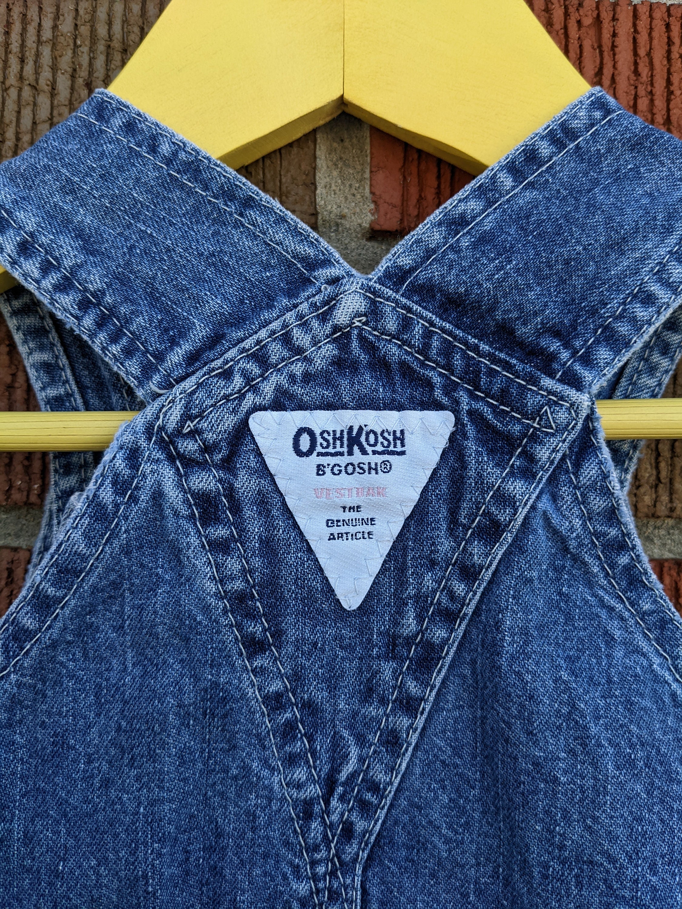 12M Vintage Oshkosh Bgosh Vestbak the Genuine Article Blue Denim ...