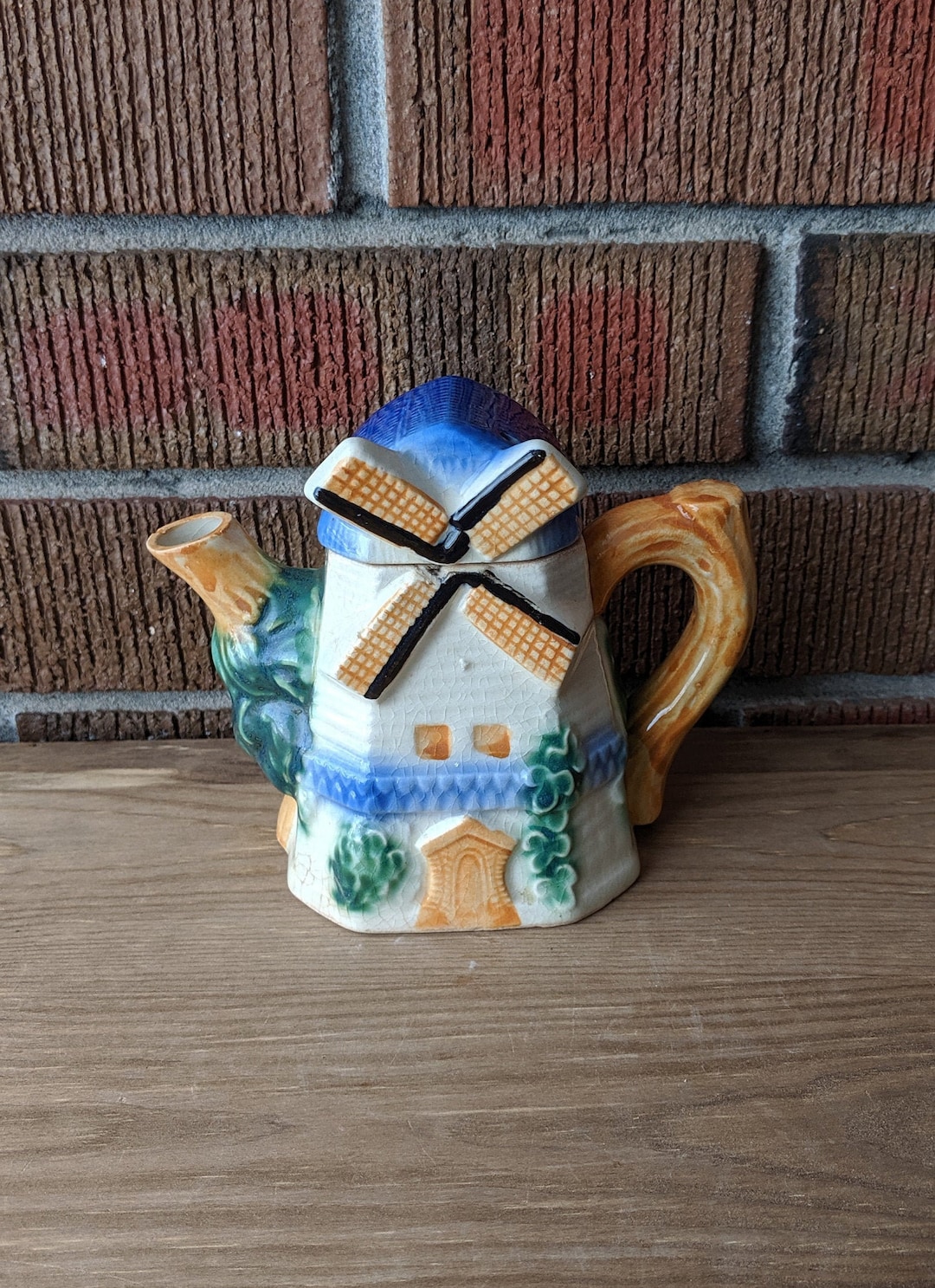 Windmill Teapot, Made in Occupied Japan, Rare and Collectible, Vintage