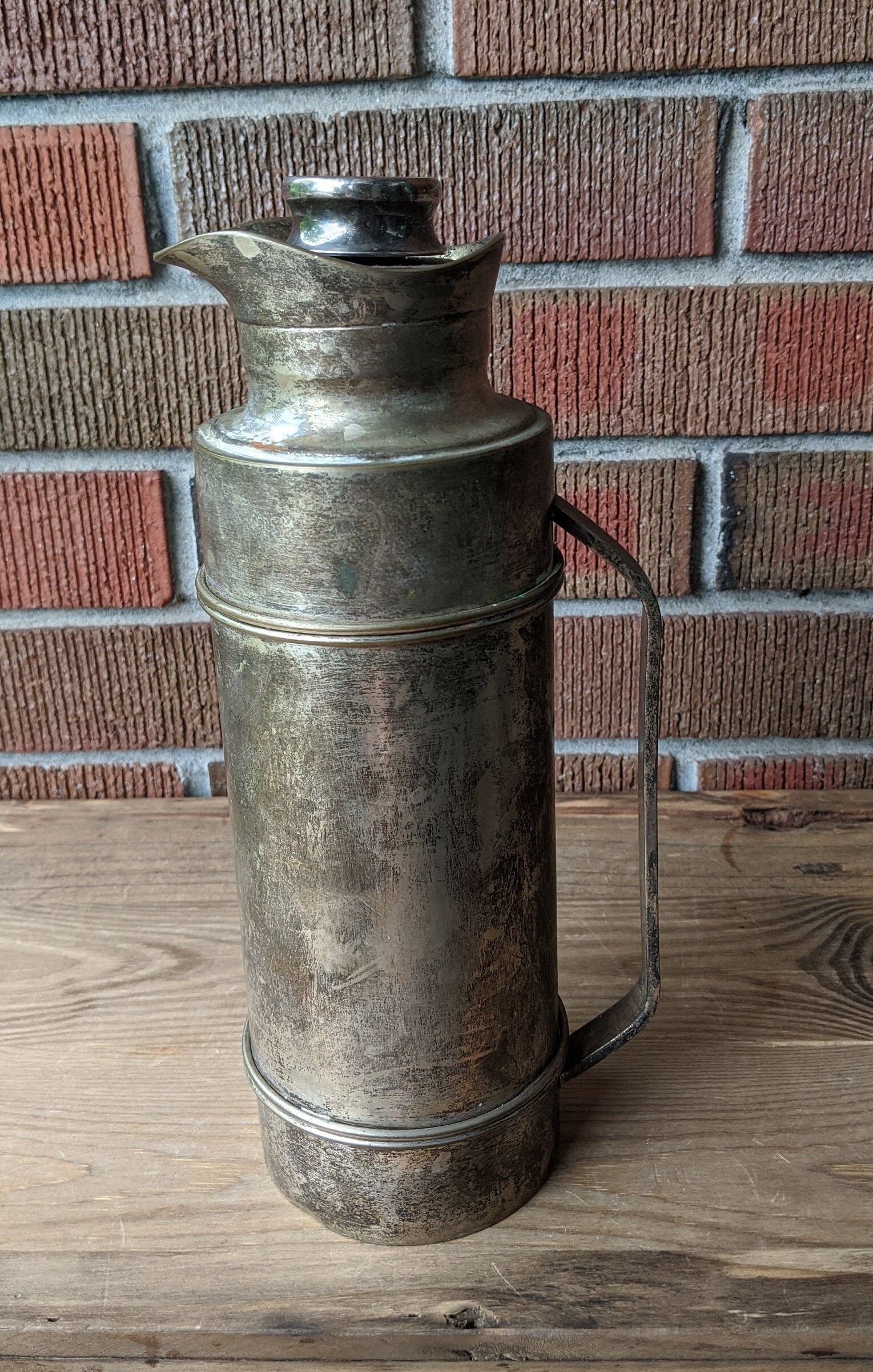 Antique Metal Thermos/canteen, Camping Gear, Collectible, Rustic