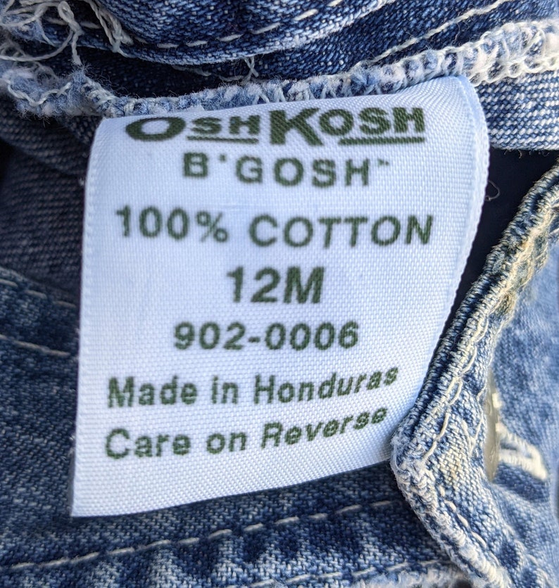 12M Vintage Oshkosh Bgosh Vestbak the Genuine Article Blue Denim ...