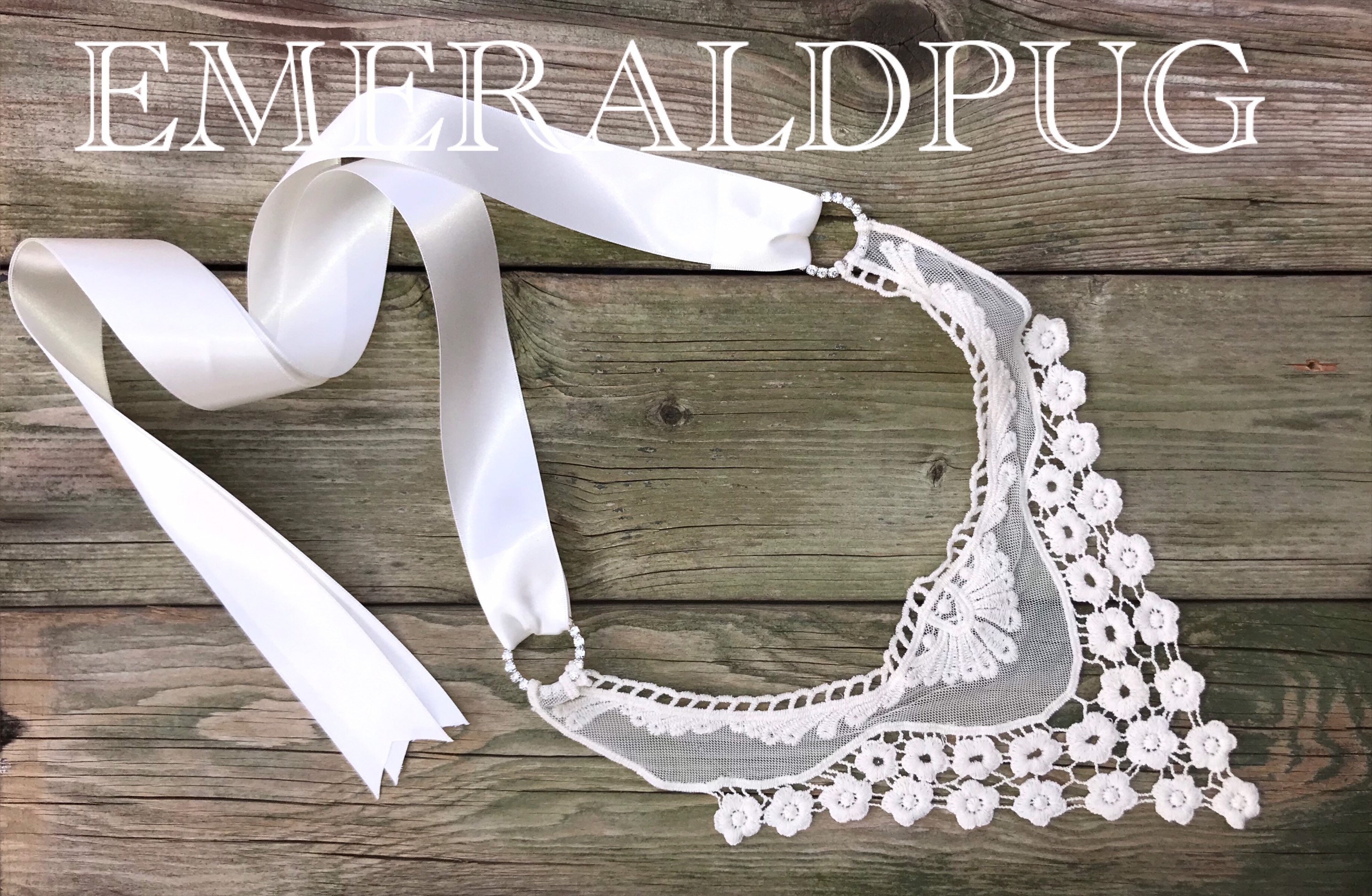 Custom Ivory Wedding Bandana With Satin Bow Tie Wedding Dog Etsy