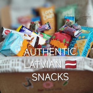 Mystery box. Authentic snacks from Latvia, Baltic country, Northern Europe.  Gift.