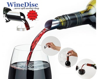 Wine Disc flexible no drip pour spout with drop stopping power - pack of 10