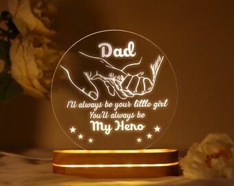 Gift for Dad, Night Light for Dad, Father's Day Lamp, Gift Idea for Dad, Father's Day Gifts Bedroom Decor, Night Light Warm