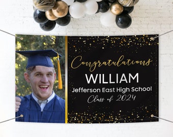 Graduation Banner 2024, Personalized Graduation Decorations Large Congratulations Banner, Class Of 2024 Banner Yard Sign For Graduation Part