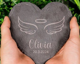 Baby Loss Memorial Engraved Garden Stone, Miscarriage Gift, Child Loss Remembrance, Slate Grave Marker, Bereavement Gift,Loss of a Loved One