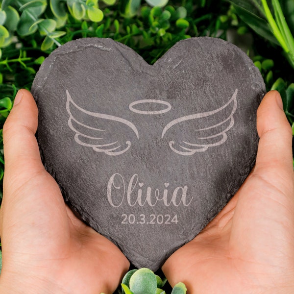 Baby Loss Memorial Engraved Garden Stone, Miscarriage Gift, Child Loss Remembrance, Slate Grave Marker, Bereavement Gift,Loss of a Loved One