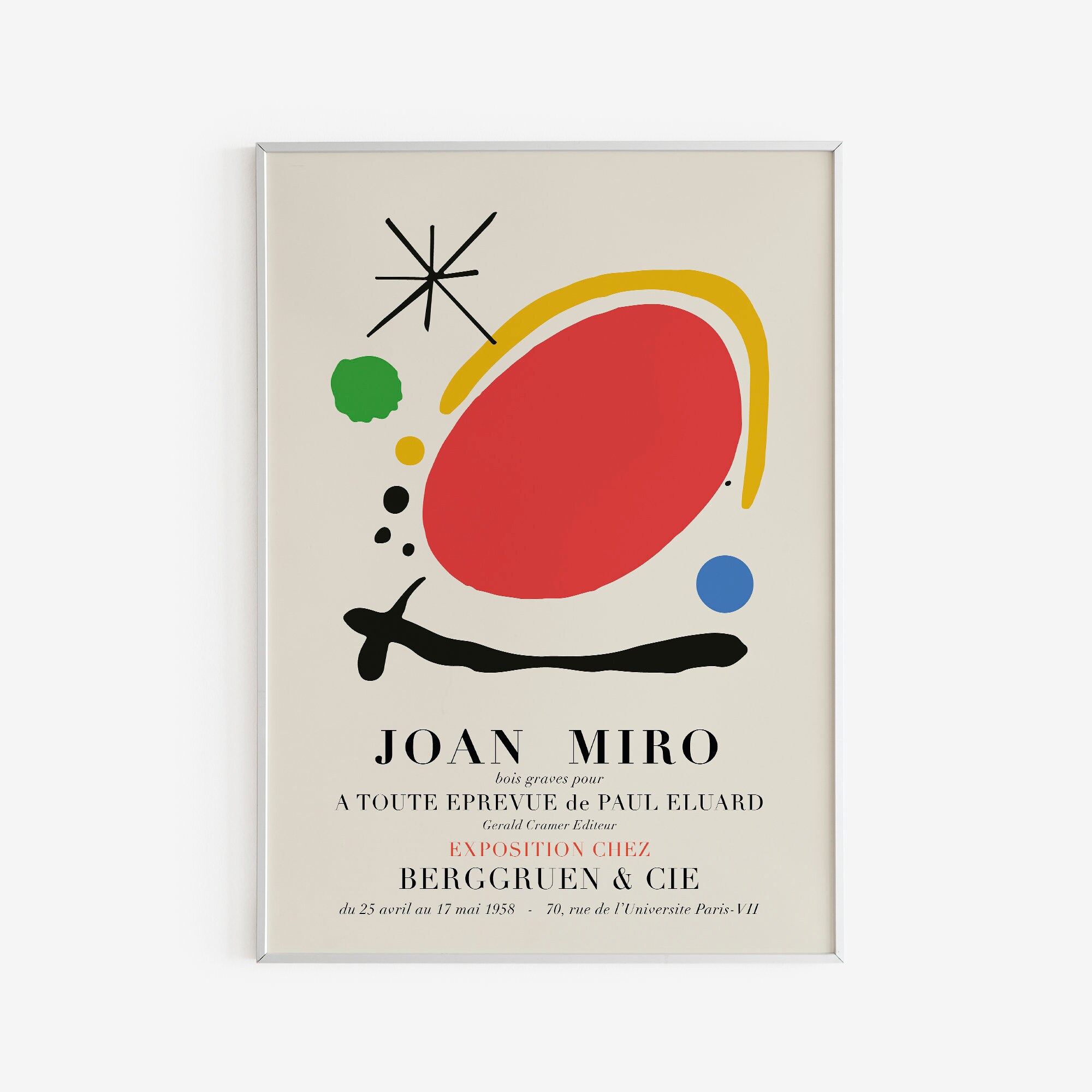 Joan Miro Art Details about / Joan Miro Exhibition Poster Miro Exhibition Print Miro Poster
