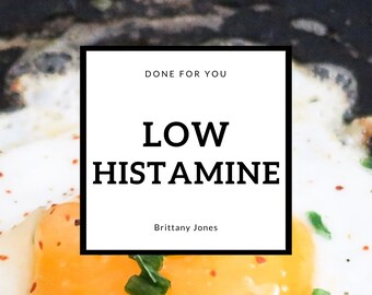 28 day Low histamine, Cookbook, Weekly Meal Plan, healthy grocery list, monthly meal plan, printable pdf