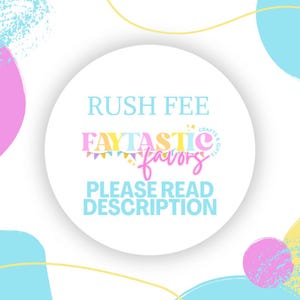 Rush Fee- Please Read Description