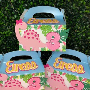 Dinosaur Party Boxes, Dinosaur Treat Boxes, Dinosaur Birthday Party, Dinosaur theme goodie boxes