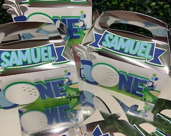 Cajas de regalo para fiestas de golf: Cajas de regalo personalizadas de hoyo en uno